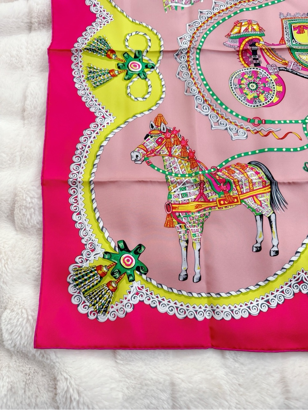 Hermès Paperoles silk scarf 90 - Picture 4 of 9